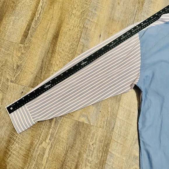 Tommy Hilfiger Patchwork Button Down Shirt XL 80s 2 Ply Fabric Striped Paisley - Picture 15 of 16